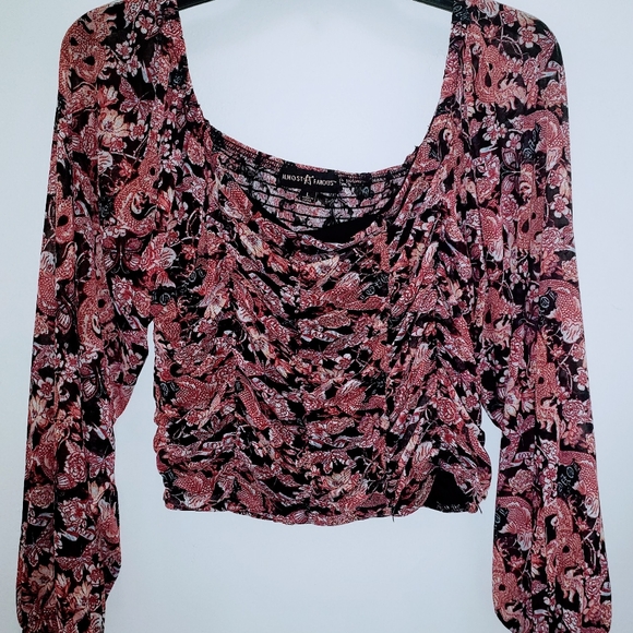 ALMOST FAMOUS L/S CROP TOP SZ L - Picture 3 of 10